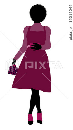 African American Shopping Illustration Silhouette 16015046