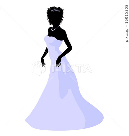African American Wedding Bride Silhouette 16015308
