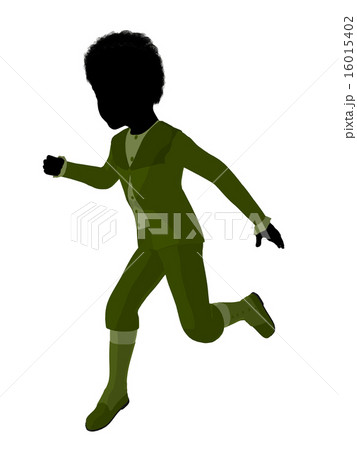 African American Victorian Boy Illustration Silhouette 16015402