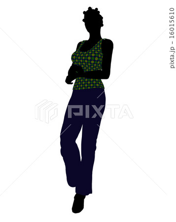 African American Casual Woman Illustration Silhouette African American Casual Woman Illustration Silhouette 16015610
