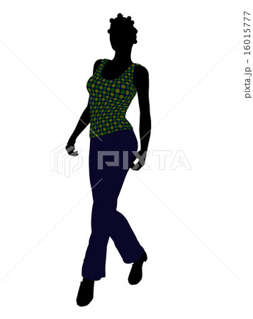 African American Casual Woman Illustration Silhouette 16015777