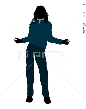Casual Woman Illustration Silhouette Casual Woman Illustration Silhouette 16016081