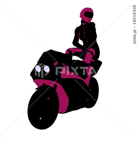 Female Sports Biker Illustration Silhouette Female Sports Biker Illustration Silhouette 16016306