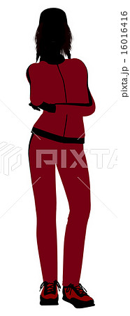 Female Jogger Illustration Silhouette Female Jogger Illustration Silhouette 16016416