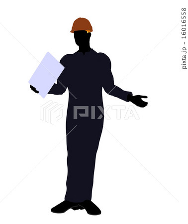 Male Construction Worker Illustration Silhouette Male Construction Worker Illustration Silhouette 16016558
