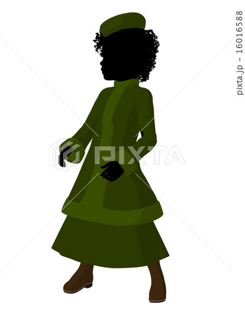 African American Victorian Girl Illustration Silhouette African American Victorian Girl Illustration Silhouette 16016588