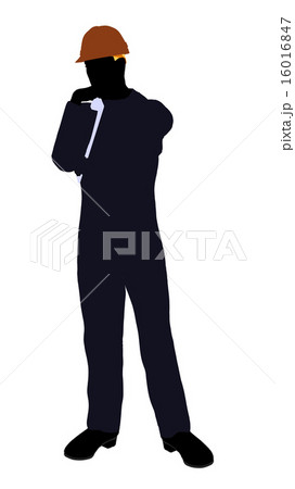 Male Construction Worker Illustration Silhouette 16016847