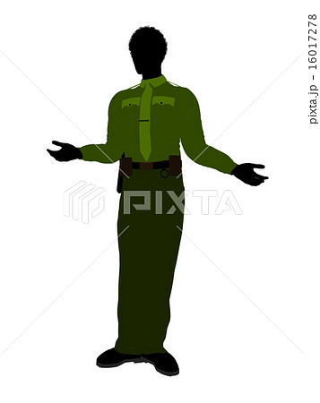African American Male Sheriff Art Illustration Silhouette African American Male Sheriff Art Illustration Silhouette 16017278