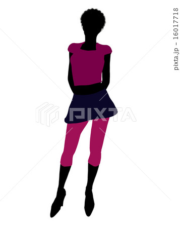 African American Casual Woman Illustration Silhouette African American Casual Woman Illustration Silhouette 16017718