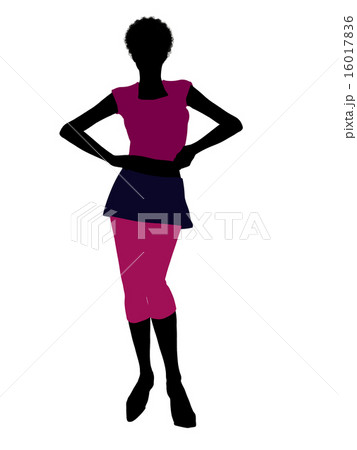 African American Casual Woman Illustration Silhouette African American Casual Woman Illustration Silhouette 16017836