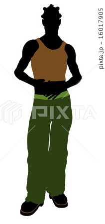 African American Casual Illustration Silhouette 16017905