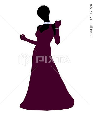 African American Cinderella Silhouette Illustration 16017926