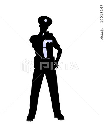 Male Police Officer Illustration Silhouette 16018147