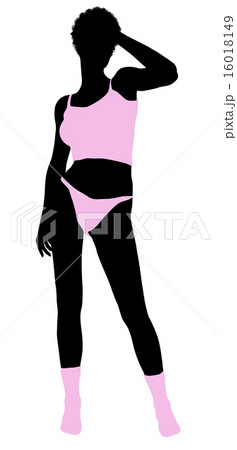 African American Lingerie Silhouette 16018149