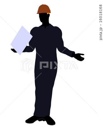 Male Construction Worker Illustration Silhouette 16018168