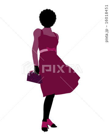 African American Shopping Illustration Silhouette 16018451