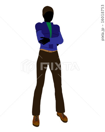 Outdoor Woman Illustration Silhouette Outdoor Woman Illustration Silhouette 16018753