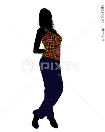 Casual Woman Illustration Silhouette Casual Woman Illustration Silhouette 16018896