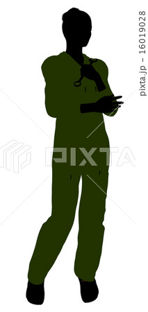 Female Mechanic Silhouette 16019028