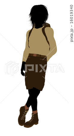 Teen Hiker Silhouette 16019340