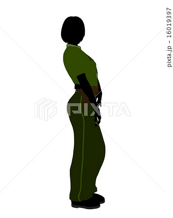 Female Sheriff Art Illustration Silhouette 16019397