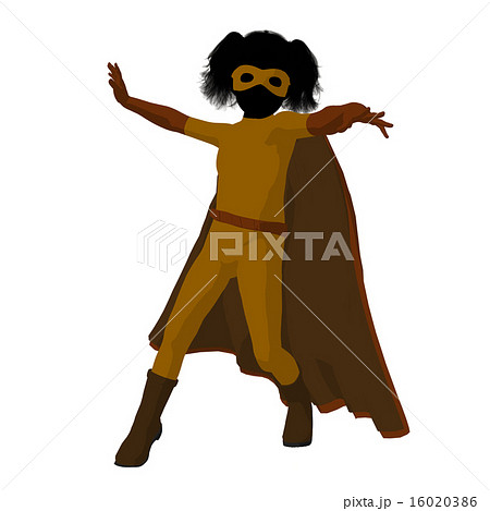 Super Hero Girl Illustration Silhouette 16020386