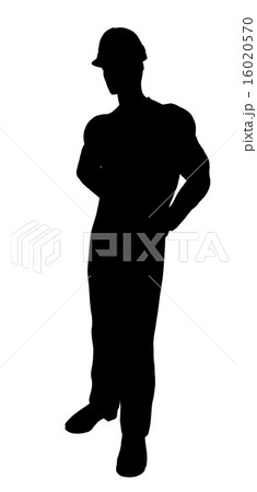 Male Construction Worker Illustration Silhouette 16020570