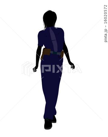 Female Police Officer Art Illustration Silhouette 16020572