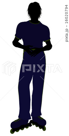 Male Roller Skater Silhouette 16020794