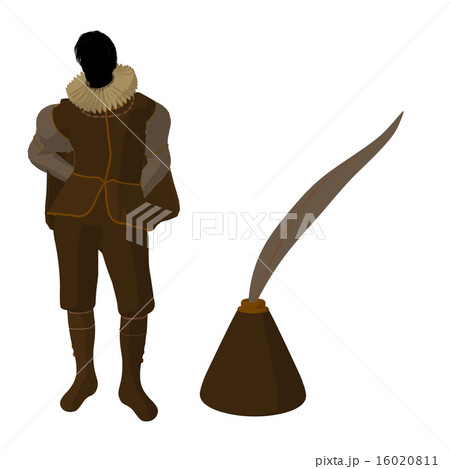 William Shakespeare Illustration Silhouette 16020811
