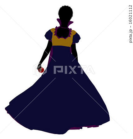 Snow White Silhouette Illustration 16021112
