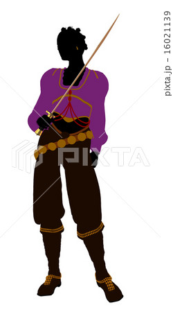 African American Female Pirate Silhouette 16021139