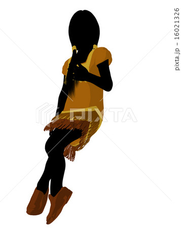 Native American Indian Art Illustration Silhouette 16021326