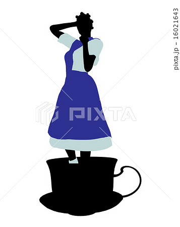 Alice In Wonderland Silhouette Illustrationのイラスト素材