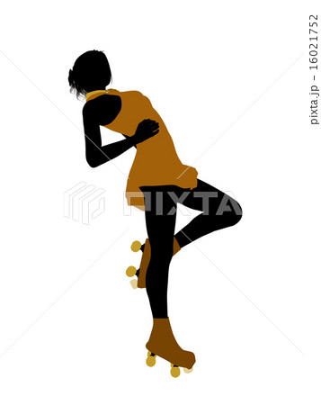 Female Roller Skater Silhouette 16021752