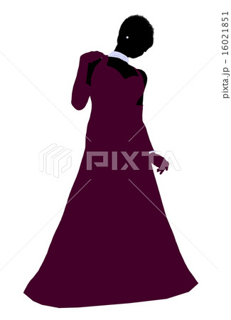 African American Cinderella Silhouette Illustration African American Cinderella Silhouette Illustration 16021851