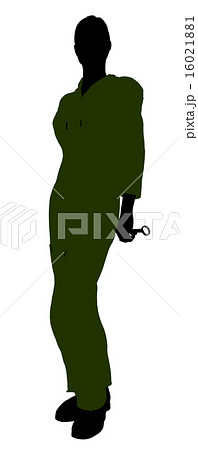 Female Mechanic Silhouette 16021881