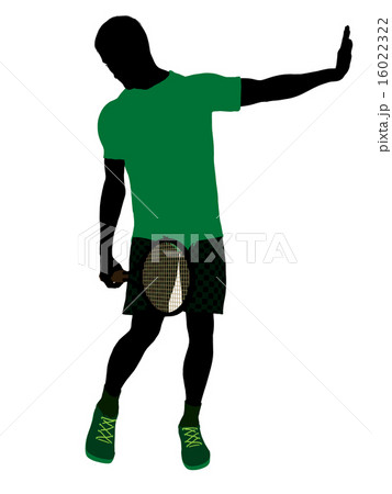 Male Tennis Player Illustration Silhouette 16022322