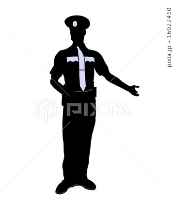 Male Police Officer Illustration Silhouette 16022410