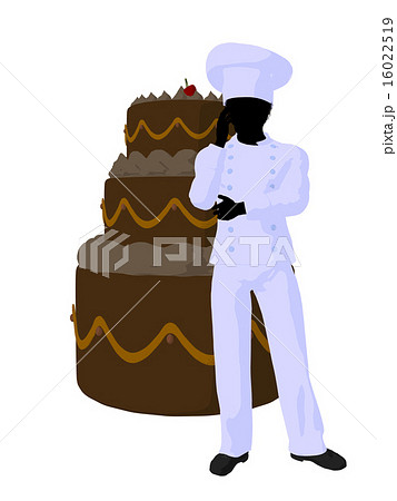 African American Chef Art Illustration Silhouette African American Chef Art Illustration Silhouette 16022519