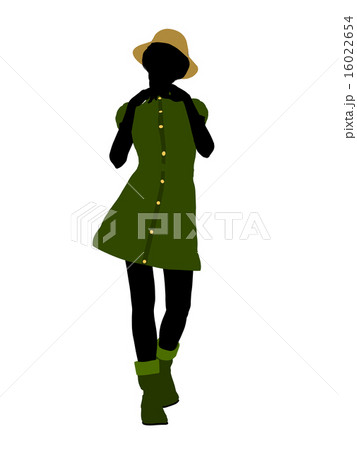 African American Casual Woman Illustration Silhouette 16022654