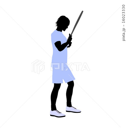 Male Tennis Player Illustration Silhouette 16023330