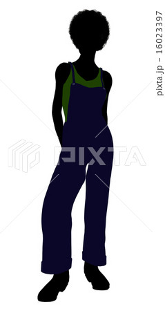 African American Casual Woman Illustration Silhouette 16023397