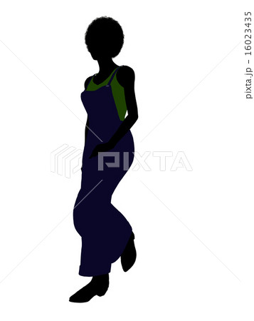 African American Casual Woman Illustration Silhouette 16023435
