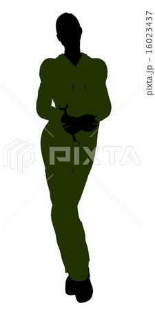 Female Mechanic Silhouette 16023437