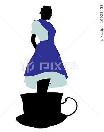 Alice In Wonderland Silhouette Illustrationのイラスト素材