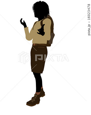 Teen Hiker Silhouette 16023478