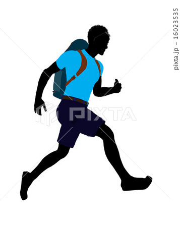 African American Hiker Silhouette 16023535