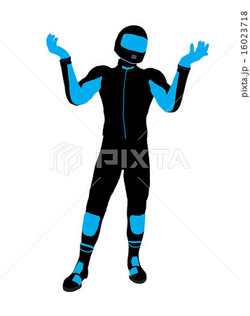 Male Sports Biker Illustration Silhouette Male Sports Biker Illustration Silhouette 16023718