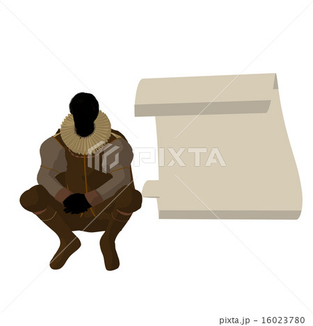 William Shakespeare Illustration Silhouette 16023780